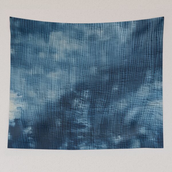 Item preview, Japanese Shibori Indigo Blue and White designed and sold by KsaveraArt.