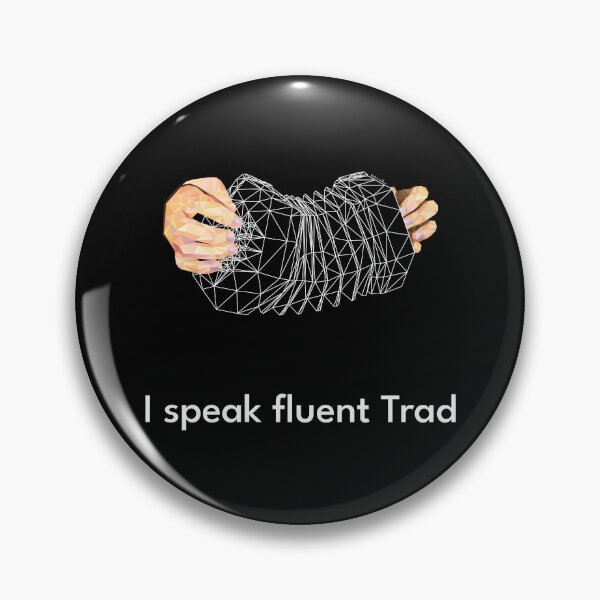 Item preview, I speak fluent Trad Concertina Lowpoly White designed and sold by TraDArt.