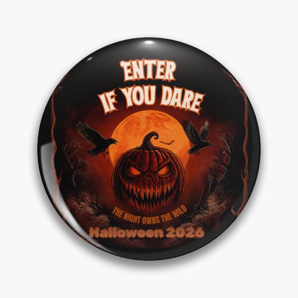 Artikelvorschau, Enter If You Dare – Halloween 2026 Evil Pumpkin Horror Design entworfen und verkauft von DervoTeck2767.