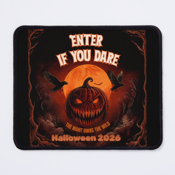 Item preview, Enter If You Dare – Halloween 2026 Evil Pumpkin Horror Design designed and sold by DervoTeck2767.