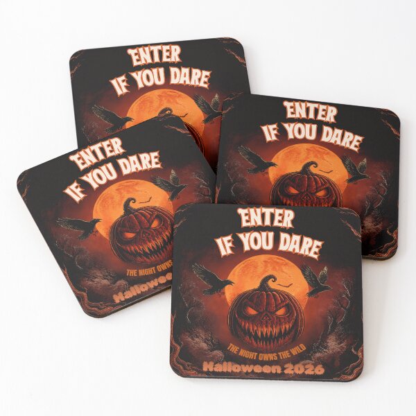 Item preview, Enter If You Dare – Halloween 2026 Evil Pumpkin Horror Design designed and sold by DervoTeck2767.