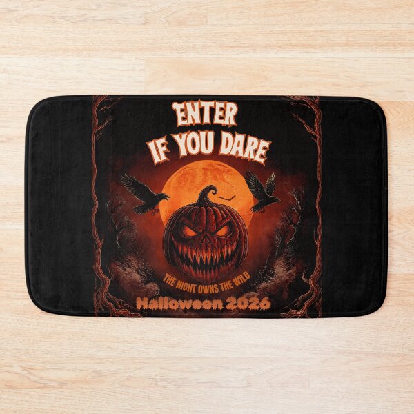 Item preview, Enter If You Dare – Halloween 2026 Evil Pumpkin Horror Design designed and sold by DervoTeck2767.
