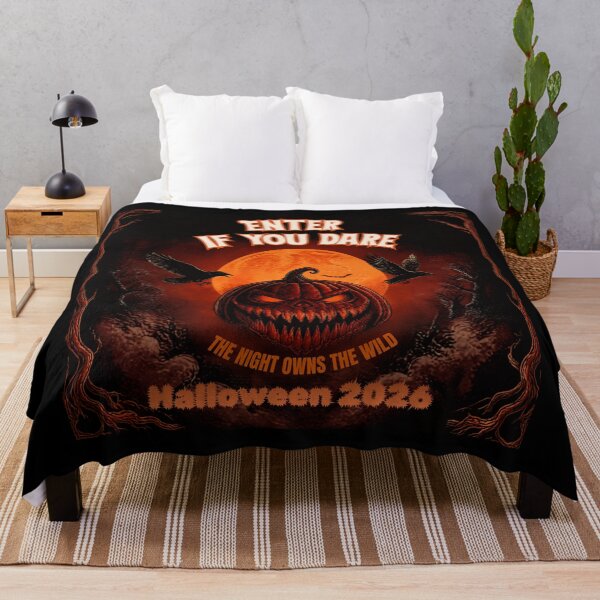 Item preview, Enter If You Dare – Halloween 2026 Evil Pumpkin Horror Design designed and sold by DervoTeck2767.