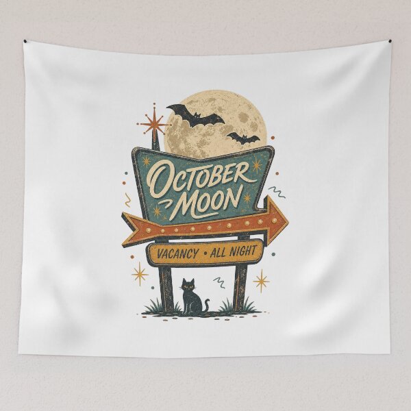 Item preview, October Moon Halloween Graphic Gift designed and sold by ice-apparel.