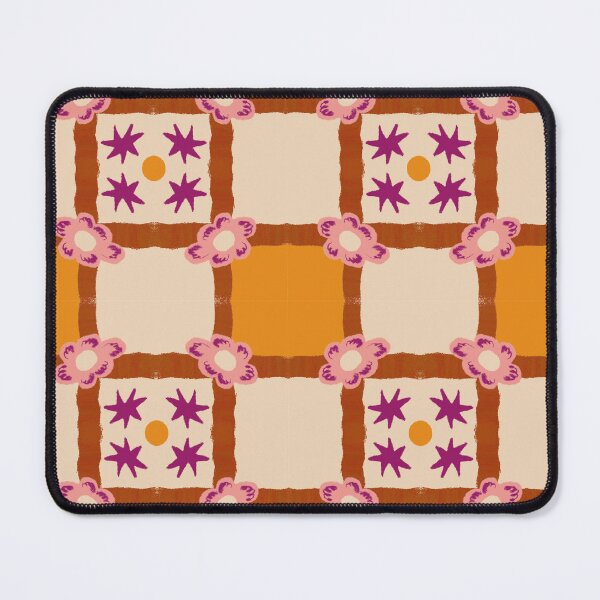 Item preview, Retro Daisy Tile Mid Century Terracotta Floral designed and sold by adamstav-prints.