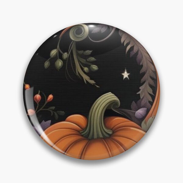 Item preview, Whimsical Gothic Autumn Pumpkin and Full Moon — Spooky Celestial Floral Night designed and sold by LYAN-STORE.