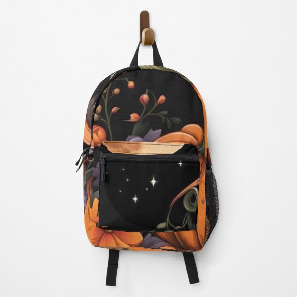 Item preview, Whimsical Gothic Autumn Pumpkin and Full Moon — Spooky Celestial Floral Night designed and sold by LYAN-STORE.