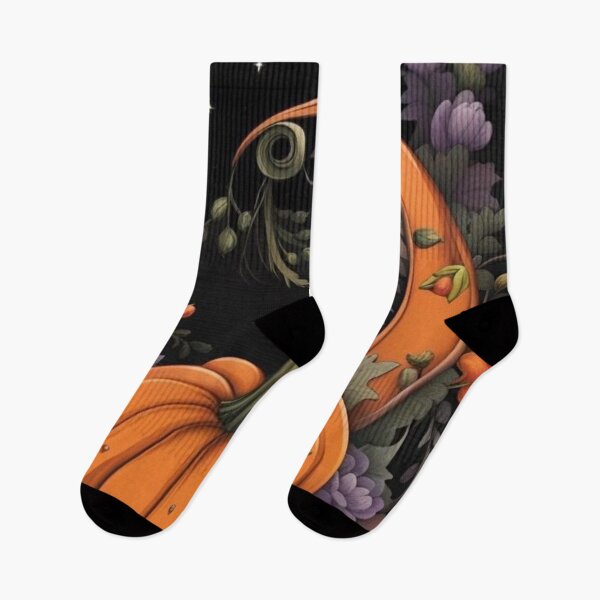 Item preview, Whimsical Gothic Autumn Pumpkin and Full Moon — Spooky Celestial Floral Night designed and sold by LYAN-STORE.