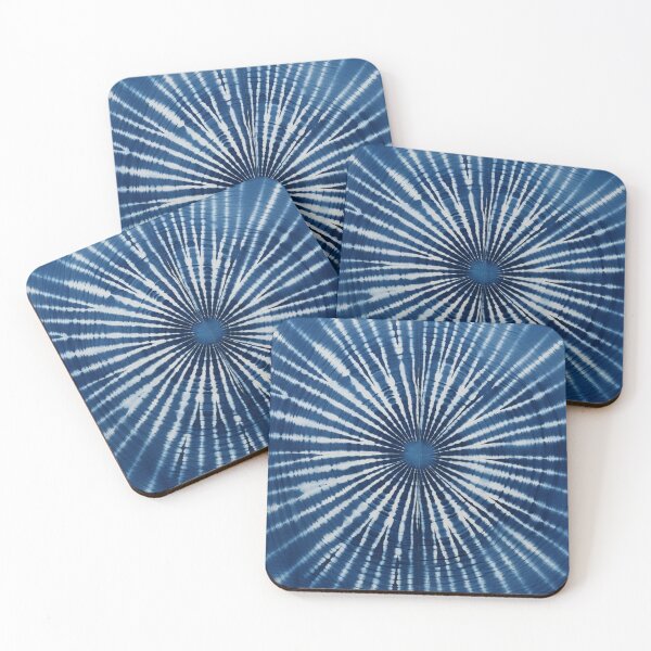 Item preview, Japanese Shibori Indigo Blue and White Mandala designed and sold by KsaveraArt.