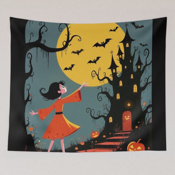 Item preview, Halloween Witch Under the Moon designed and sold by Mary Spencer.