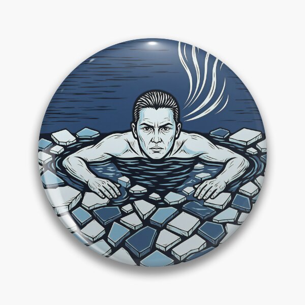 Item preview, Cold Water Dipper Winter Wild Swimming Linocut designed and sold by DIUMERI.