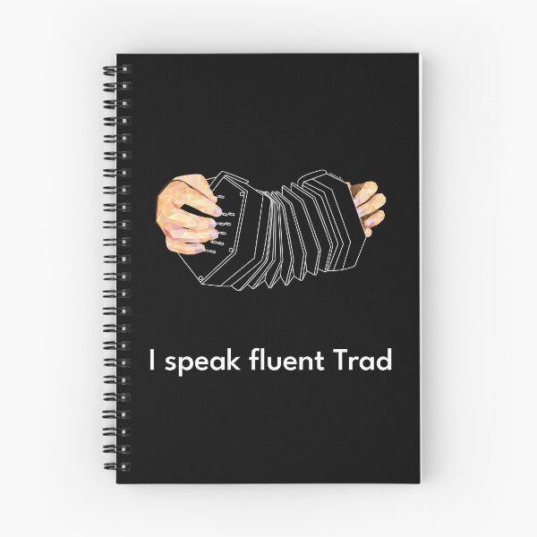 Item preview, I speak fluent Trad Concertina White designed and sold by TraDArt.