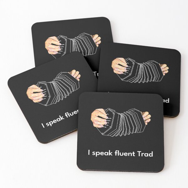 Item preview, I speak fluent Trad Concertina White designed and sold by TraDArt.