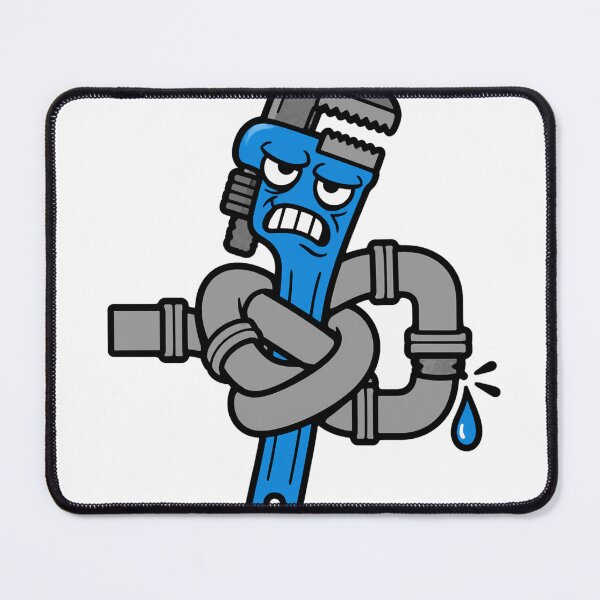 Item preview, Plumber Humor Tangled Pipe Wrench designed and sold by Alphakenon.