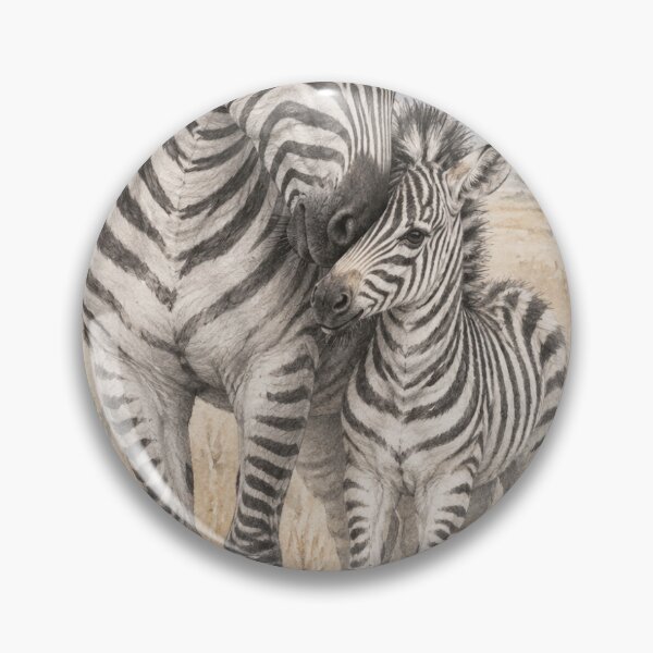 Item preview, Zebra Mother and Foal Watercolor Art designed and sold by IrinaVisual.