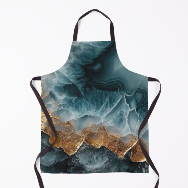 Item preview, Teal Agate Geode with Gold Veins — Luxury Mineral Crystal Texture designed and sold by LYAN-STORE.