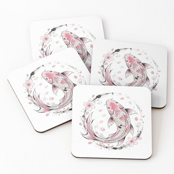 Item preview, Sakura Koi Fish Art, Cherry Blossom Design designed and sold by gkhanco.