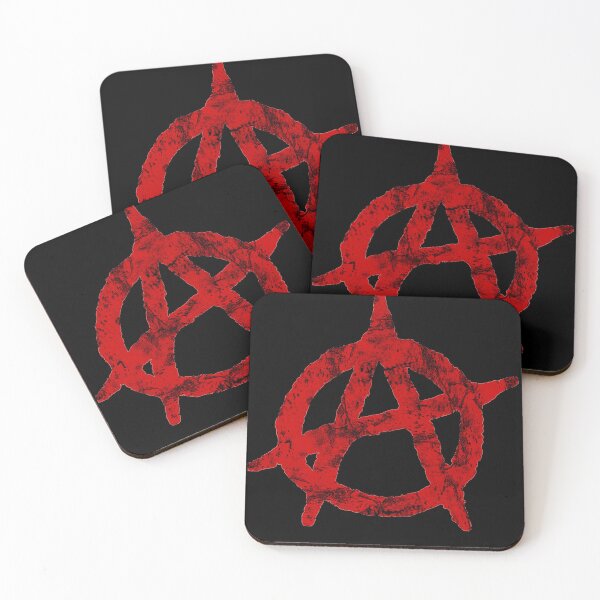 Item preview, Distressed Red Anarchist Anarchy Symbol designed and sold by MathWare MathClips.