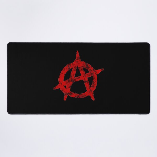 Item preview, Distressed Red Anarchist Anarchy Symbol designed and sold by MathWare MathClips.