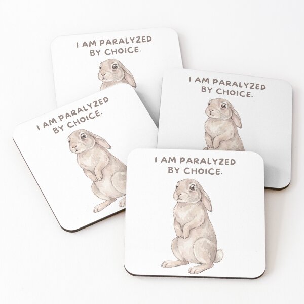 Item preview, Rabbit Paralyzed By Choice designed and sold by Tiffany Roy.