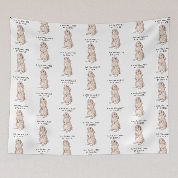 Item preview, Rabbit Paralyzed By Choice designed and sold by Roy & Tiffany.