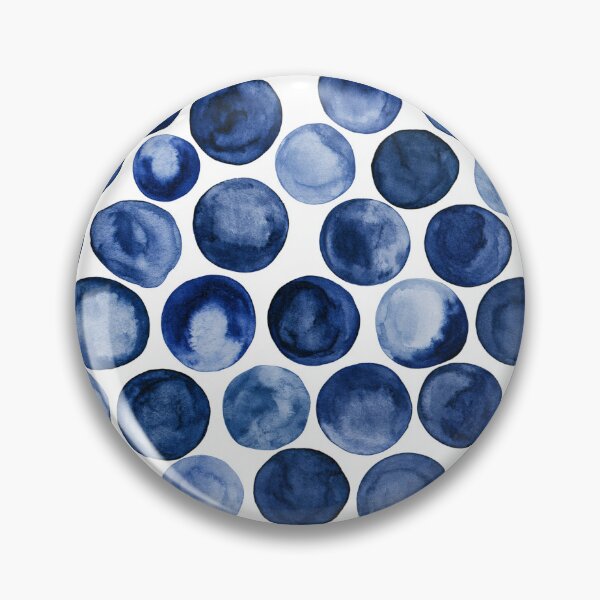 Item preview, Japanese Shibori Indigo Blue and White Dots designed and sold by KsaveraArt.