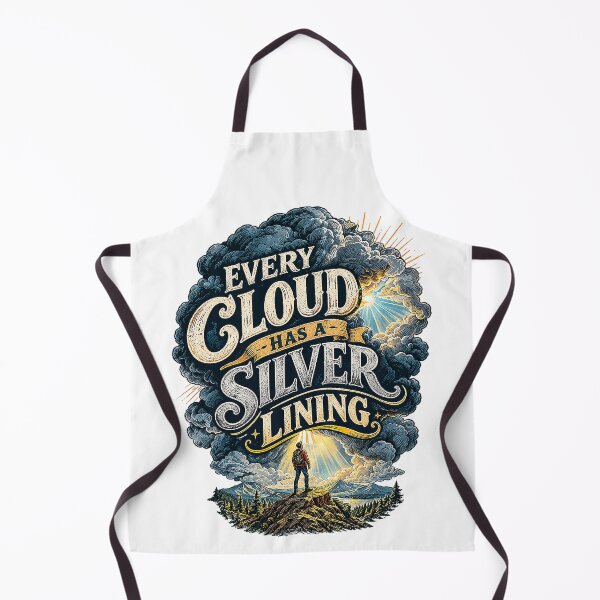 Item preview, Every Cloud Has A Silver Lining - Inspirational Retro Art designed and sold by Nubian Style.
