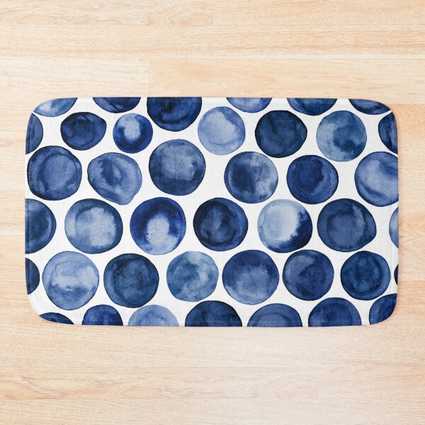 Item preview, Japanese Shibori Indigo Blue and White Dots designed and sold by KsaveraArt.