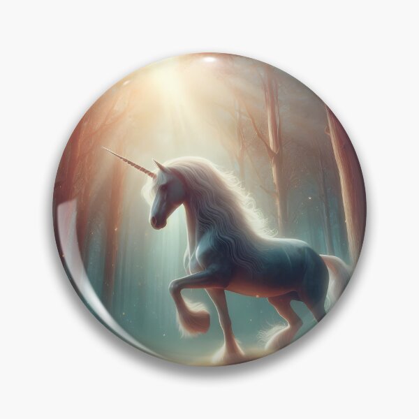 Item preview, Magical White Unicorn Enchanted Forest Artwork designed and sold by Sybille-Yates.