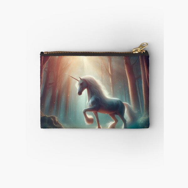 Item preview, Magical White Unicorn Enchanted Forest Artwork designed and sold by Sybille-Yates.
