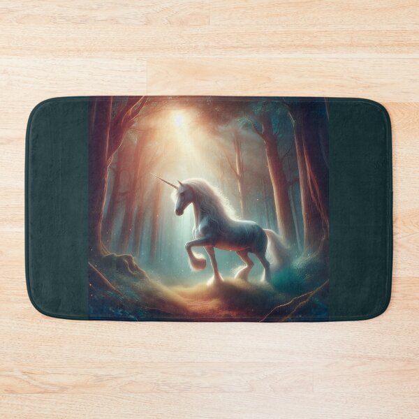 Item preview, Magical White Unicorn Enchanted Forest Artwork designed and sold by Sybille-Yates.