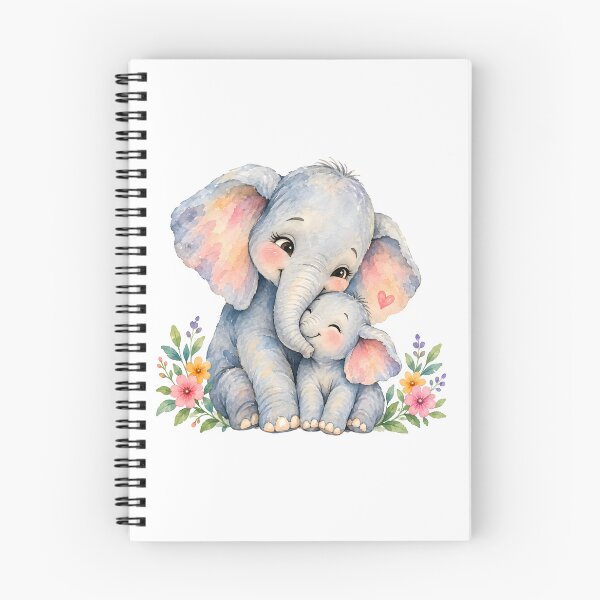 Item preview, Watercolor mother elephant with baby designed and sold by trendspatterns.