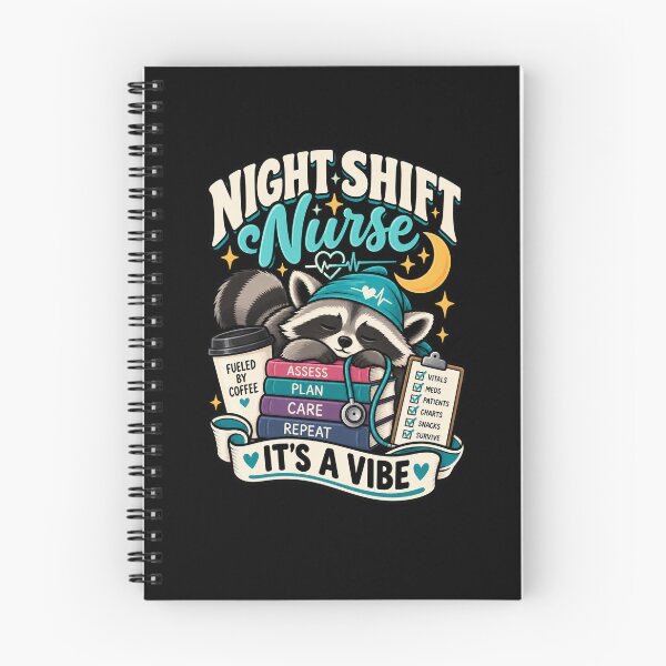 Item preview, Night Shift Nurse It's A Vibe Funny Raccoon Nurse designed and sold by Ridaelb.