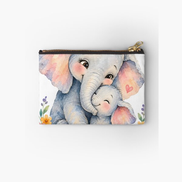 Item preview, Watercolor mother elephant with baby designed and sold by trendspatterns.