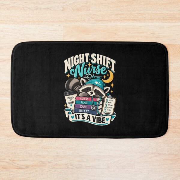 Item preview, Night Shift Nurse It's A Vibe Funny Raccoon Nurse designed and sold by Ridaelb.