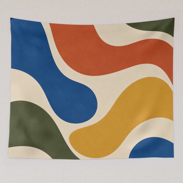 Item preview, Retro Organic Wavy Abstract designed and sold by Glottopia.