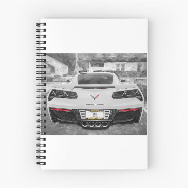 Item preview,  2014 Corvette Stingray Coupe Velocity Yellow Hood Badge Poster designed and sold by RichFrancoCars.
