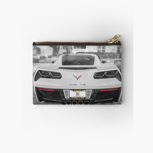 Item preview,  2014 Corvette Stingray Coupe Velocity Yellow Hood Badge Poster designed and sold by RichFrancoCars.