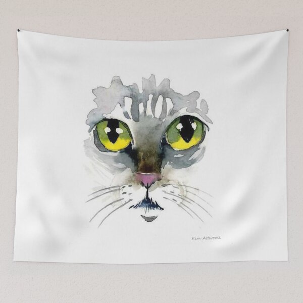 Item preview, Watercolor of cats eyes, nose and wiskers. designed and sold by aswoa.