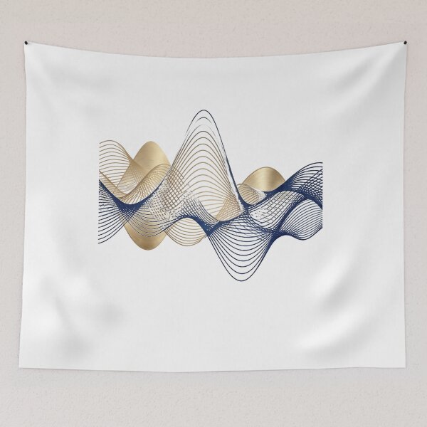Aperçu de l'œuvre Dynamic Abstract Wave Lines Modern Art Graphic créée et vendue par Yafa-Design.