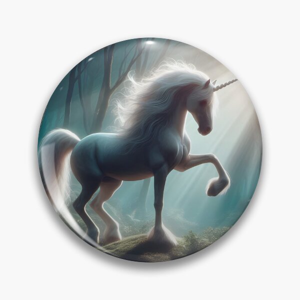 Item preview, Magical White Unicorn Enchanted Forest Artwork designed and sold by Sybille-Yates.