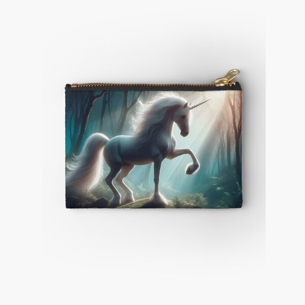 Item preview, Magical White Unicorn Enchanted Forest Artwork designed and sold by Sybille-Yates.