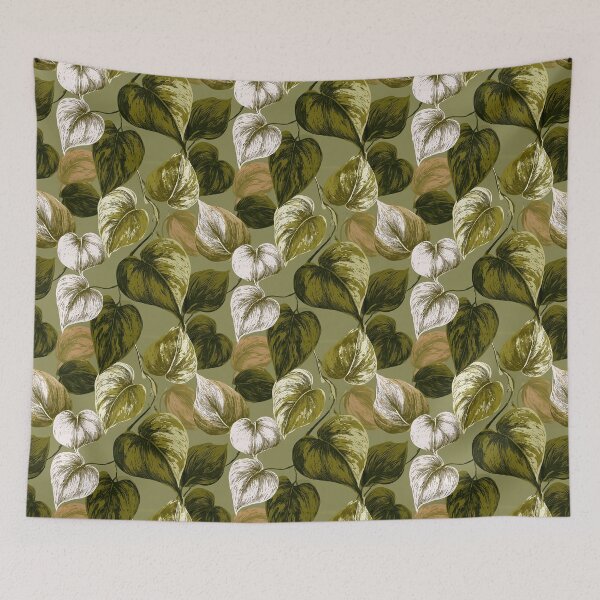Item preview, Trendy Pothos Print - Hawaiian Flower Pattern - Birthday Gift For Wife designed and sold by RoyalStarsPatts.