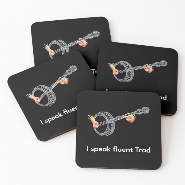 Item preview, I speak fluent Trad Banjo White designed and sold by TraDArt.