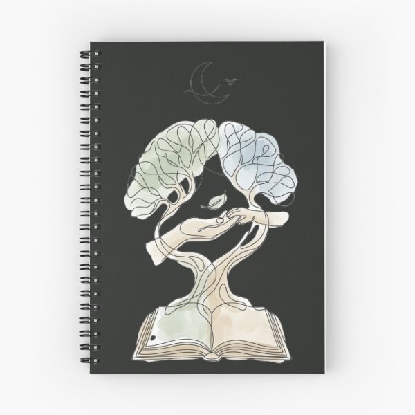 Item preview, The Architecture of Quiet Moments - Open Book Tree Line Art designed and sold by InnerwayStudio.