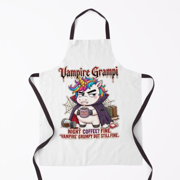 Item preview, Vampire Grampi Night Coffee – Grumpy Unicorn Vampire Gothic Halloween Design designed and sold by Sitred123.