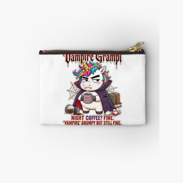 Item preview, Vampire Grampi Night Coffee – Grumpy Unicorn Vampire Gothic Halloween Design designed and sold by Sitred123.