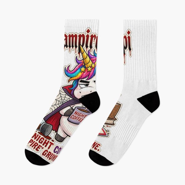Item preview, Vampire Grampi Night Coffee – Grumpy Unicorn Vampire Gothic Halloween Design designed and sold by Sitred123.