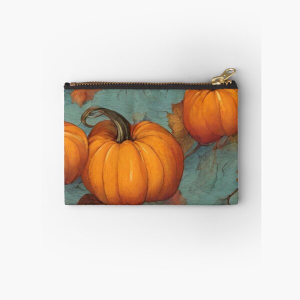 Item preview, Vintage Oil Painting Autumn Pumpkins Pattern — Rustic Orange and Teal Fall Harves designed and sold by LYAN-STORE.