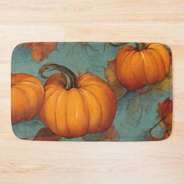 Item preview, Vintage Oil Painting Autumn Pumpkins Pattern — Rustic Orange and Teal Fall Harves designed and sold by LYAN-STORE.